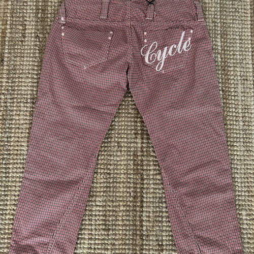 Cycle Y2K low-rise 3/4 pants red black new