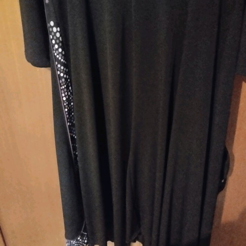 Black dress with purple and white pattern XXL like new