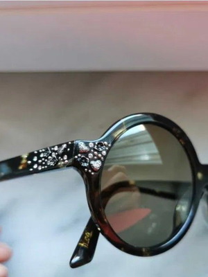 Missoni round sunglasses with crystals, tortoise shell acetate