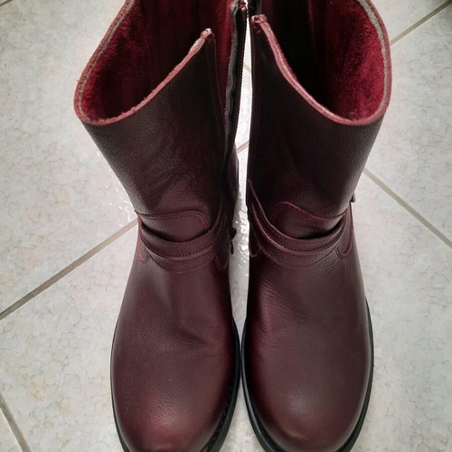 Leather ankle boots Bordeaux like new, size 37 Fratelli Robinson