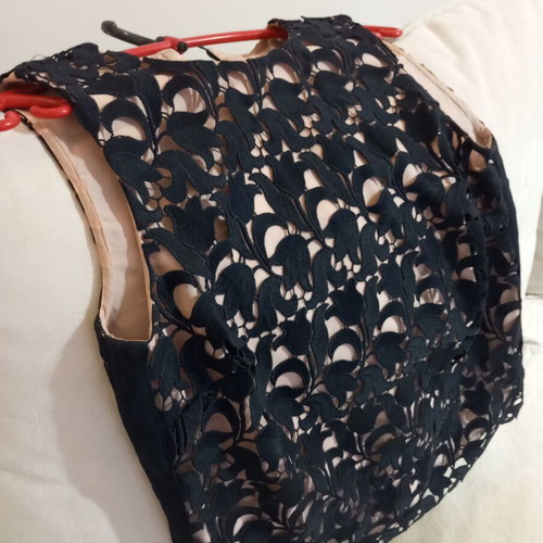 Hobbs lace blouse like new, size S, black