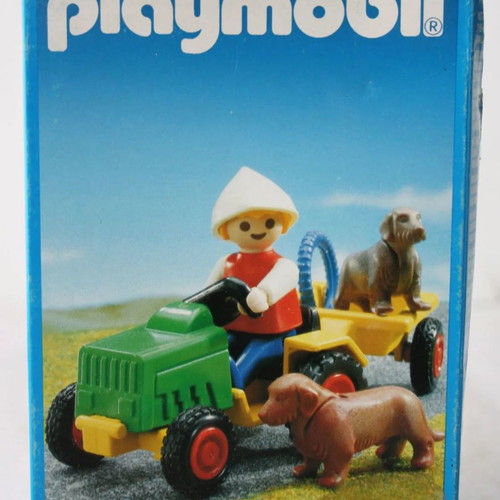 Playmobil 3715 Child with Tractor Farm Dog sealed 1992 new
