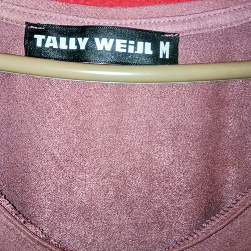 Tally Weil velour bodysuit pink size medium like new, elastic