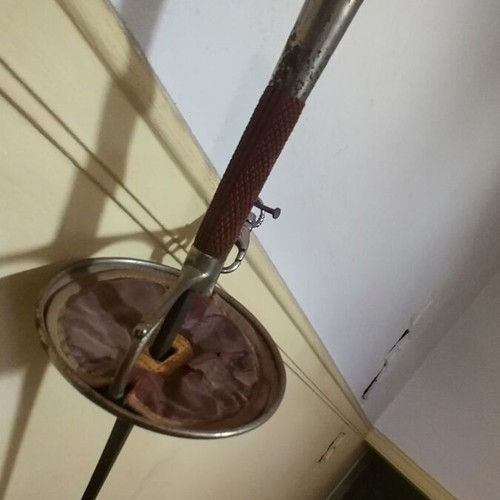 Fencing swords used, vintage decor, set of 2 pieces