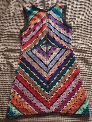 SugarFree knitted dress medium, like new, polyester, colorful