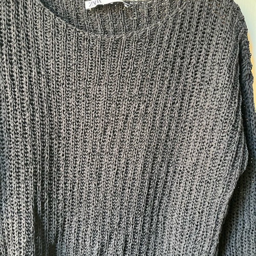 Zara long sweater like new, black, size S