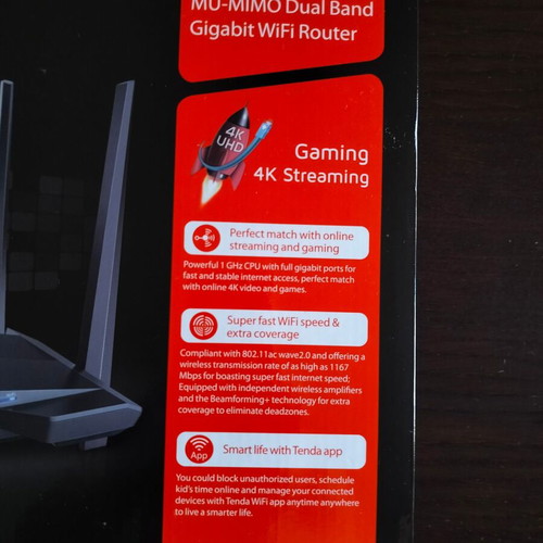 Tenda AC10U WiFi Router MU MIMO Dual Band Gigabit like new