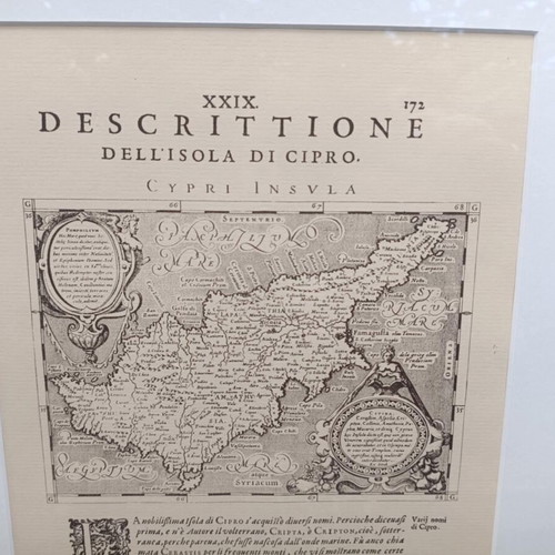 Antique Map of Cyprus by Magini 1597 like new