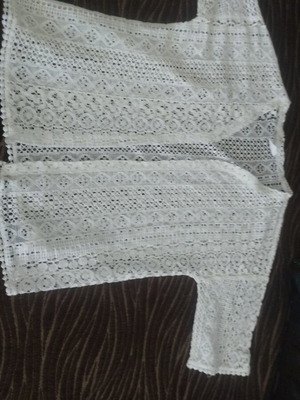 Zara perforated cardigan for girl 5 years like new, size 110 cm, white