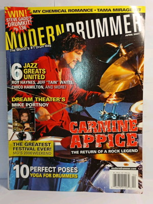 Modern Drummer vintage music magazine used, Carmine Appice