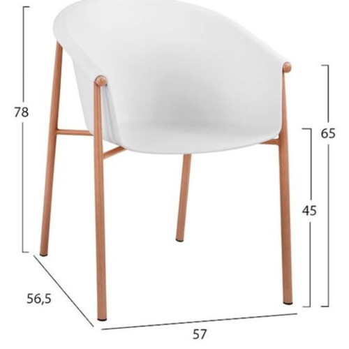 Polypropylene Armchair White Shade Set of 4 Like New