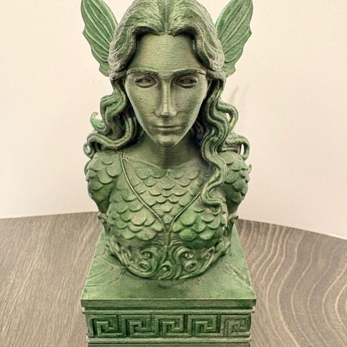 Mermaid Bust 15cm new with patina decorative statue