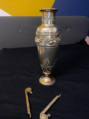 Silver-plated amphora used from 1930, 55 cm height