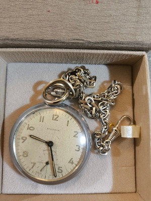 Kienzle Silver 925 Pocket Watch like new, model 1901 with chain