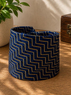 Lanvin Paris silk tie, blue and yellow