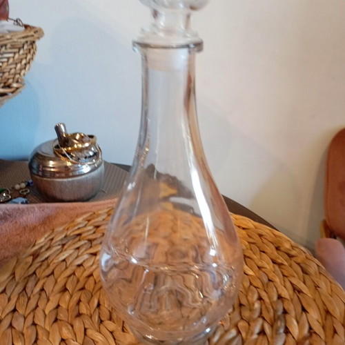 Vintage glass decanter like new, thick glass