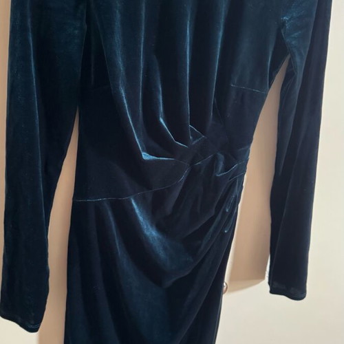 Velvet dress blue maroon small like new Monsoon