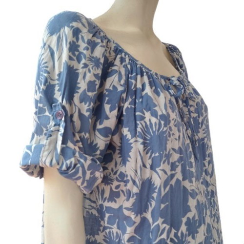 Mini cotton dress with very wide fit