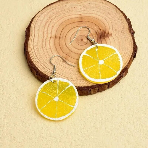 Lemon earrings for women new, sweet and fun design