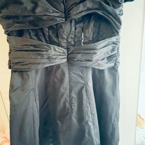 For Love & Lemons black dress with puff sleeves and lace like new