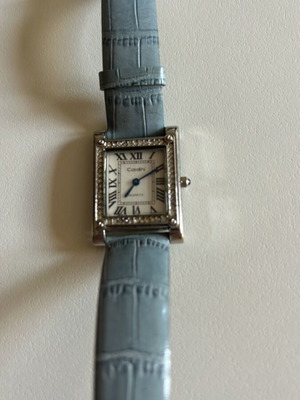Cardini wristwatch like new with gray blue leather strap