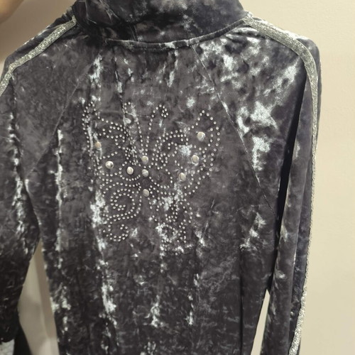 Velvet grey jacket, warm with nice details