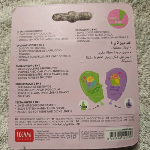 Valentine's day 2026 Limited edition Legami collectable highlighters new, set of 2