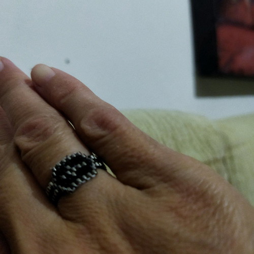 Handmade ring new with precious beads