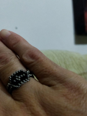Handmade ring new with precious beads