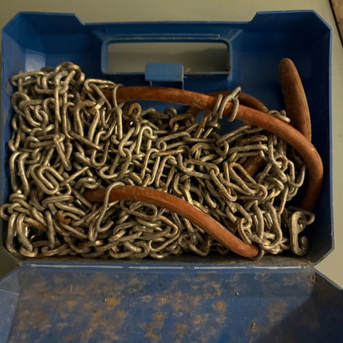 Snow chains used, vintage, suitable for 17 inch rims