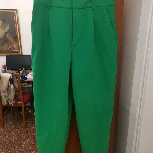 Zara women's pants used, green, size XS