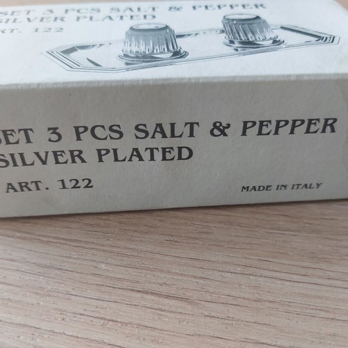 Vintage salt and pepper silver plated