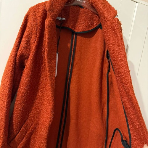Shearling coat new orange Shop And Co