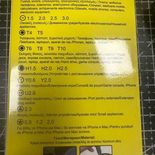 Precision screwdriver set used