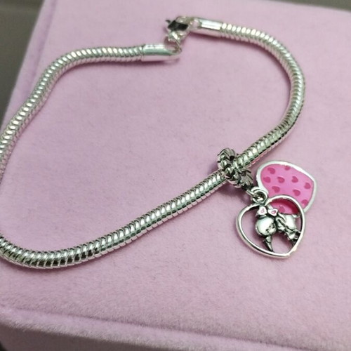 Silver bracelet with silver heart 925 new