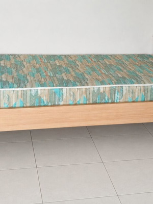 Single bed 185x85 cm with mattress and railing