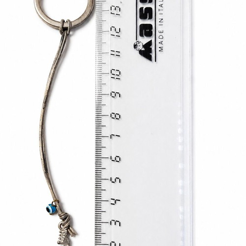 Guitar Keychain like new with metal detail and vintage blue eye