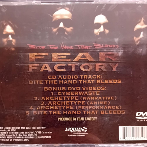 Fear Factory – Bite The Hand That Bleeds - cd single with dvd - 2004