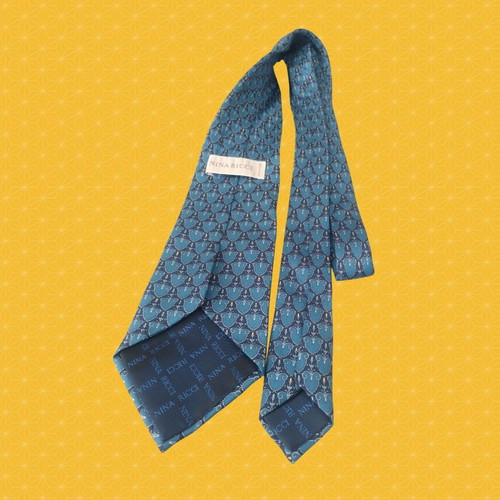 Nina Ricci silk tie like new, blue with classic pattern