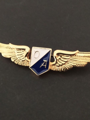 Olympic Airways Crew Uniform Pin like new, 1990s metal enamel