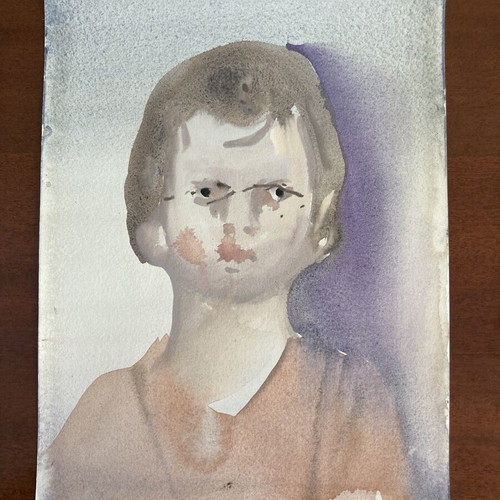 Child Untitled Anonymous Acrylic Painting on Cardboard used