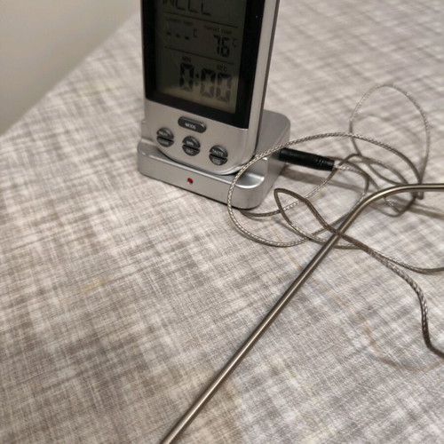 Wireless meat thermometer used