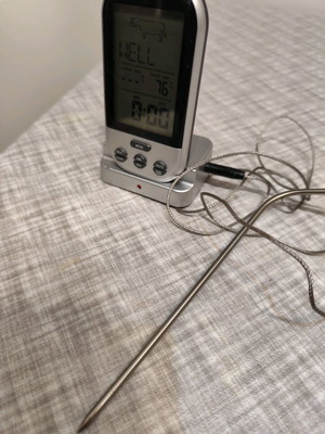 Wireless meat thermometer used