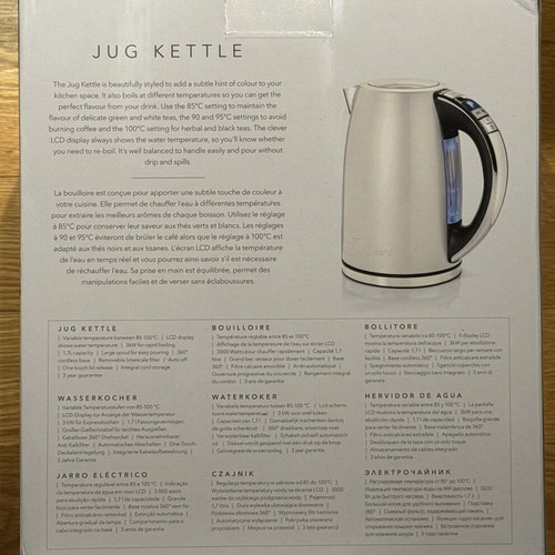 Cuisinart CPK17SE Electric Kettle new, 1.7L, multi-temperature, stainless steel