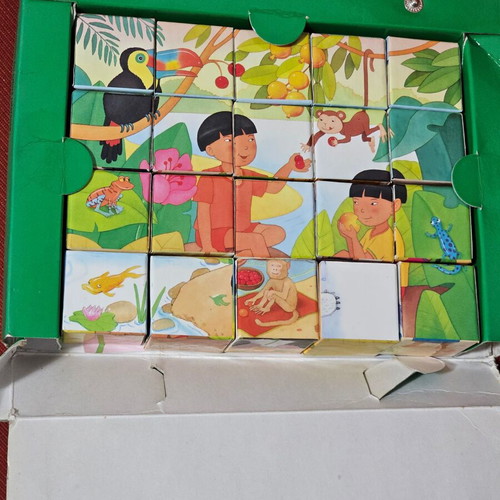Unicef puzzle cubes used, 6 different images