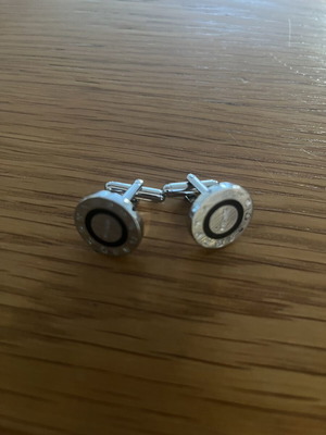 Bvlgari men's cufflinks like new, gray