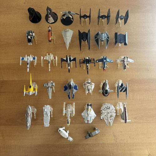 Hot Wheels Star Wars spaceships and figures used collection