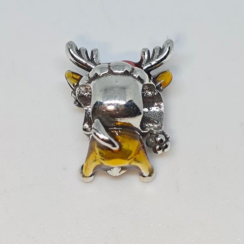 Christmas Charm Reindeer with Green Heart like new