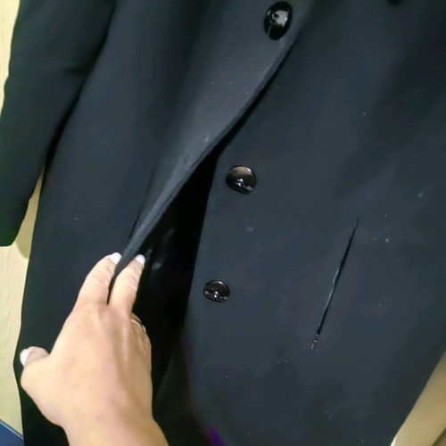 Tisato club XL women's wool coat like new, black