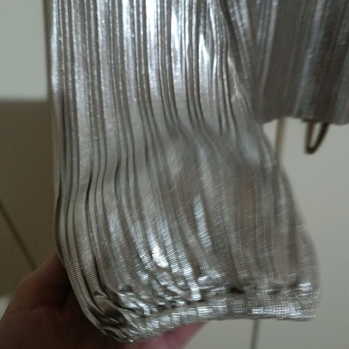 Yas pleated silver blouse new, size S